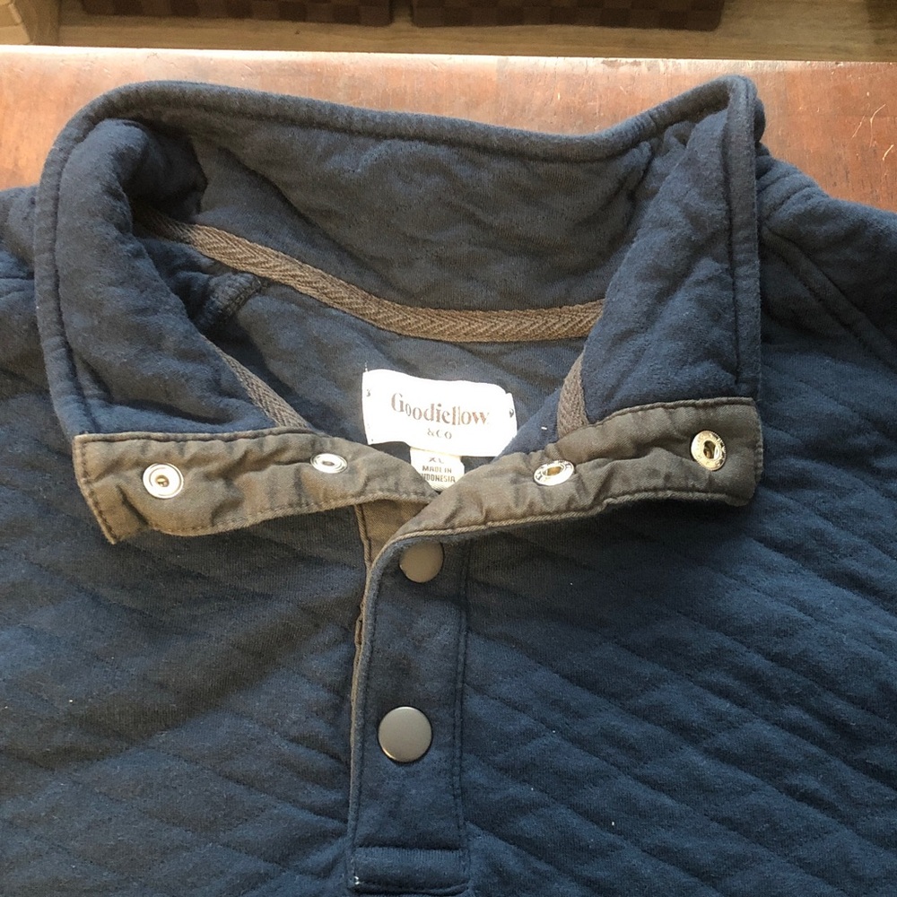 Men’s Quilted Snap-Front Pullover Shirt